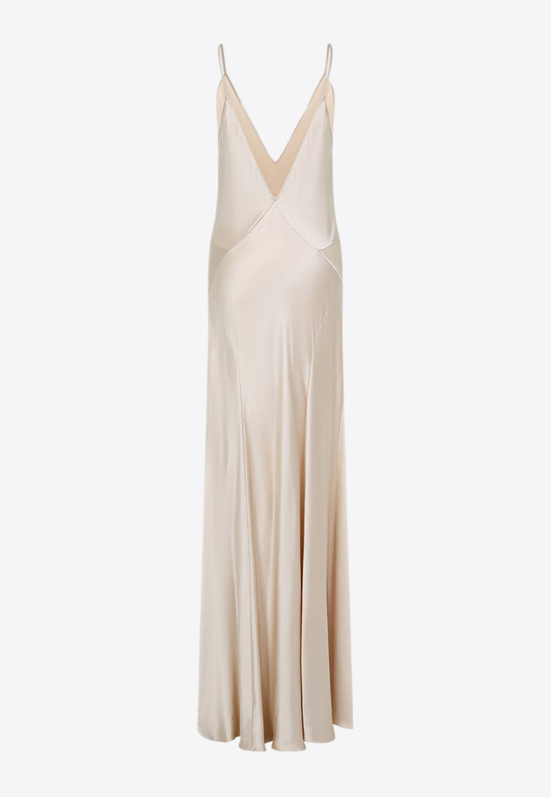 Sleeveless Maxi Dress in Silk