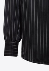 Pinstriped Silk Shirt