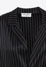 Pinstriped Silk Shirt