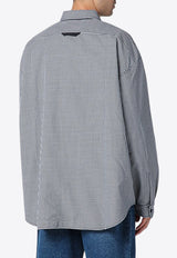 New Amsterdam Surf Association Checked Buttoned Shirt Gray 2402009001WO/P_NEWA-BLK