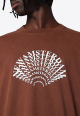 New Amsterdam Surf Association Letter Oyster Logo T-shirt Brown 2402163002CO/P_NEWA-BR