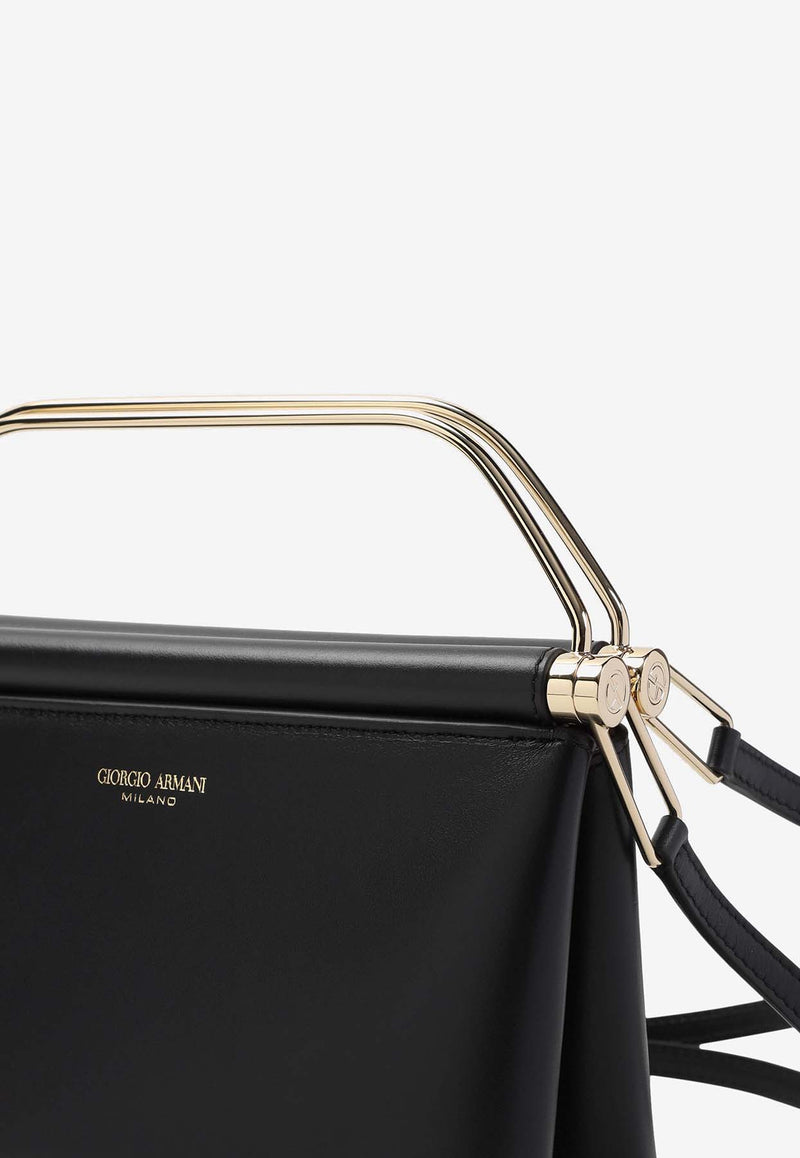 Logo Stamp Leather Crossbody Bag