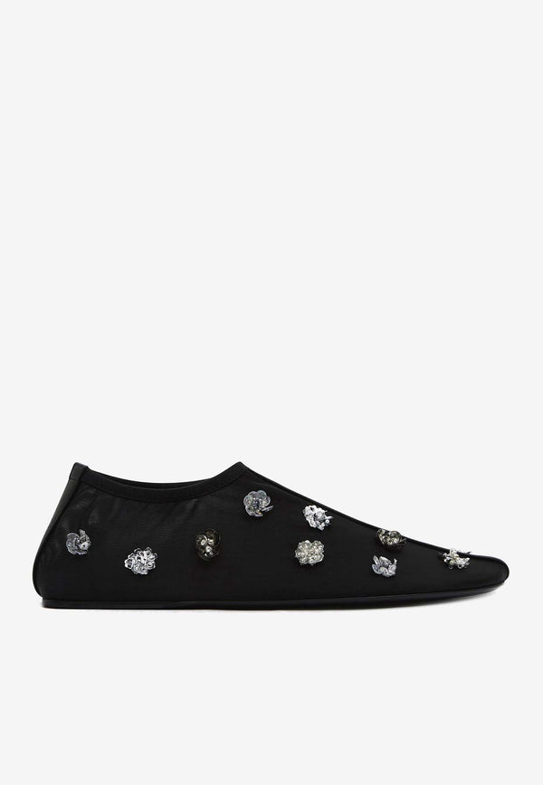 Christopher Esber Embla Beaded Ballet Flats Black 24049265BLACK