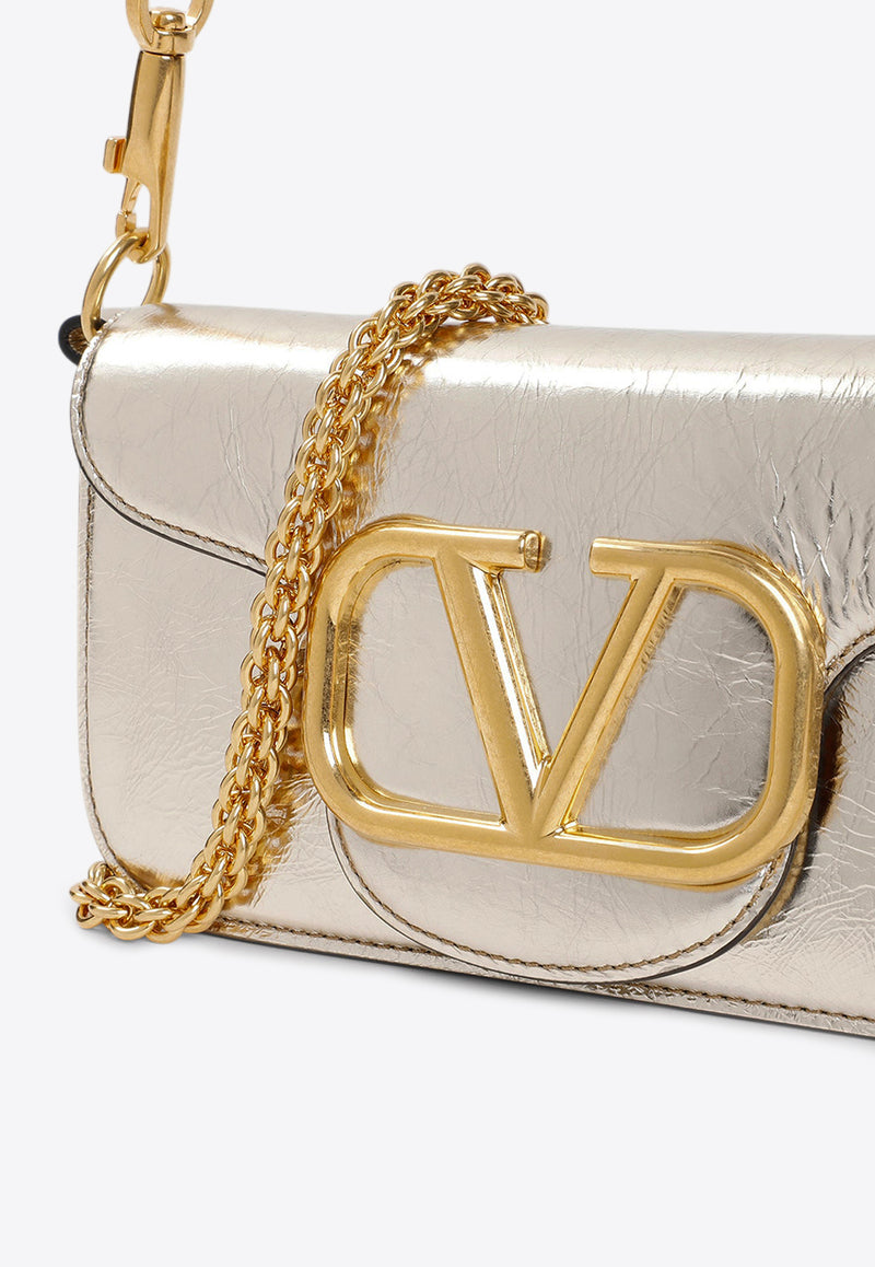 Small Locò Metallic Leather Shoulder Bag