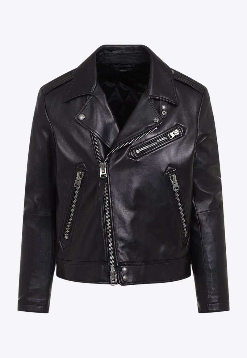 Zip-Up Leather Jacket