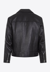 Zip-Up Leather Jacket