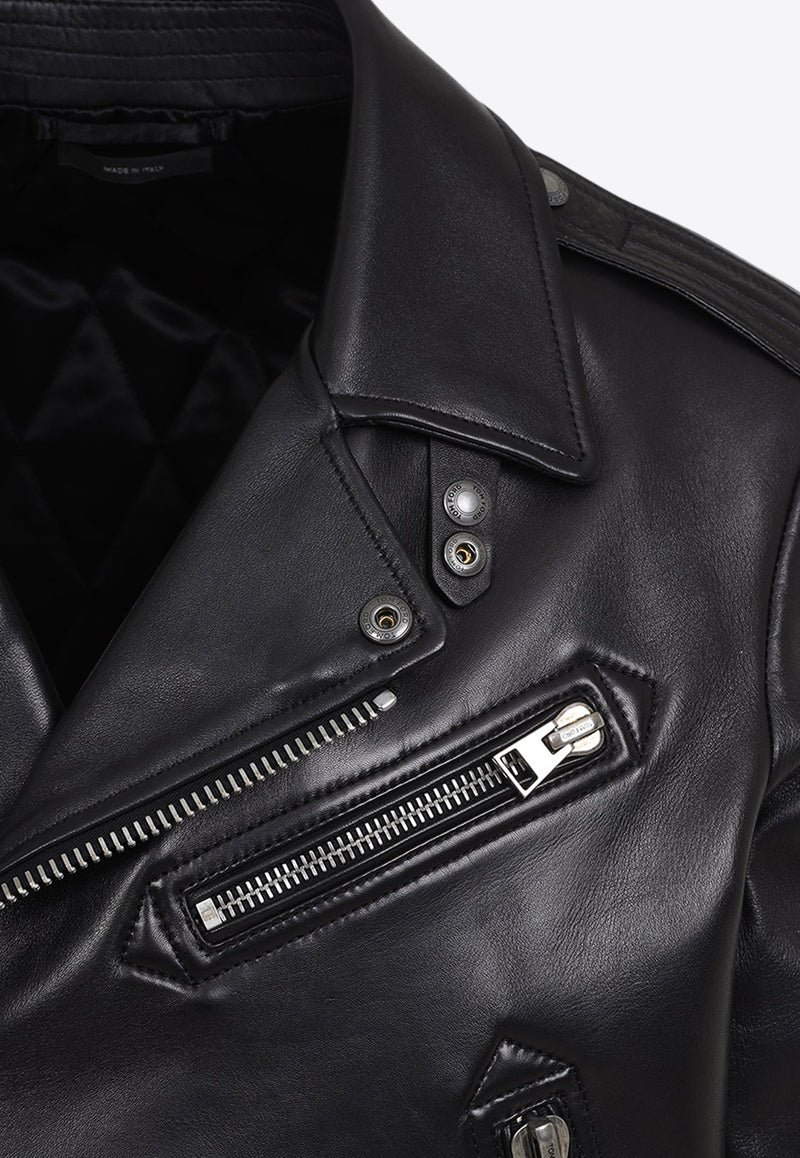 Zip-Up Leather Jacket