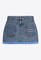 Logo Mini Denim Skirt