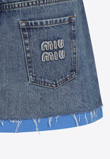 Logo Mini Denim Skirt