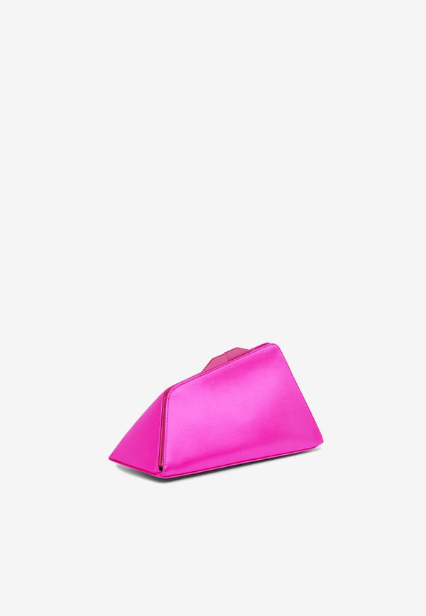 The Attico 8.30PM Oversized Satin Clutch Pink 241WAH01FUCHSIA