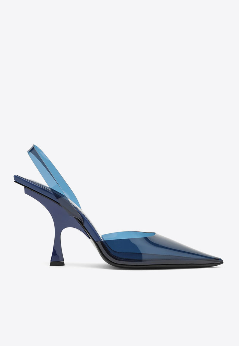 The Attico Ester 95 Slingback PVC Pumps Blue 241WS790PA35/O_ATTIC-034