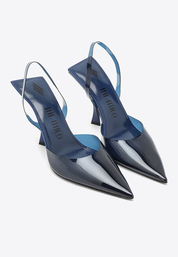 The Attico Ester 95 Slingback PVC Pumps Blue 241WS790PA35/O_ATTIC-034