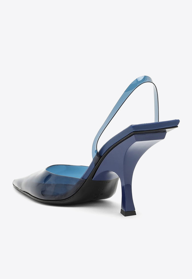 The Attico Ester 95 Slingback PVC Pumps Blue 241WS790PA35/O_ATTIC-034