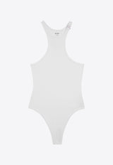 The Attico Metallic-Logo One-Piece Swimsuit White 243WBB04PA63/O_ATTIC-001