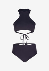 The Attico Cut-Out Drawstring Bikini Black 243WBB82_PA60_100