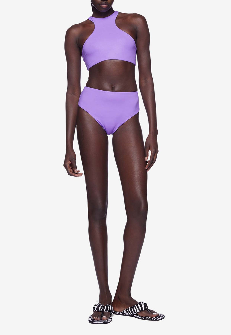 The Attico Cut-Out Drawstring Bikini Purple 243WBB82_PA63_012