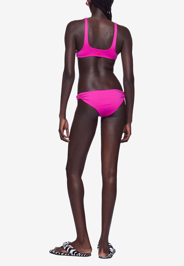 The Attico Twisted Logo Bikini Fuchsia 243WBB98_PA15_008