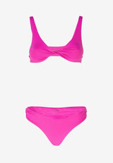 The Attico Twisted Logo Bikini Fuchsia 243WBB98_PA15_008