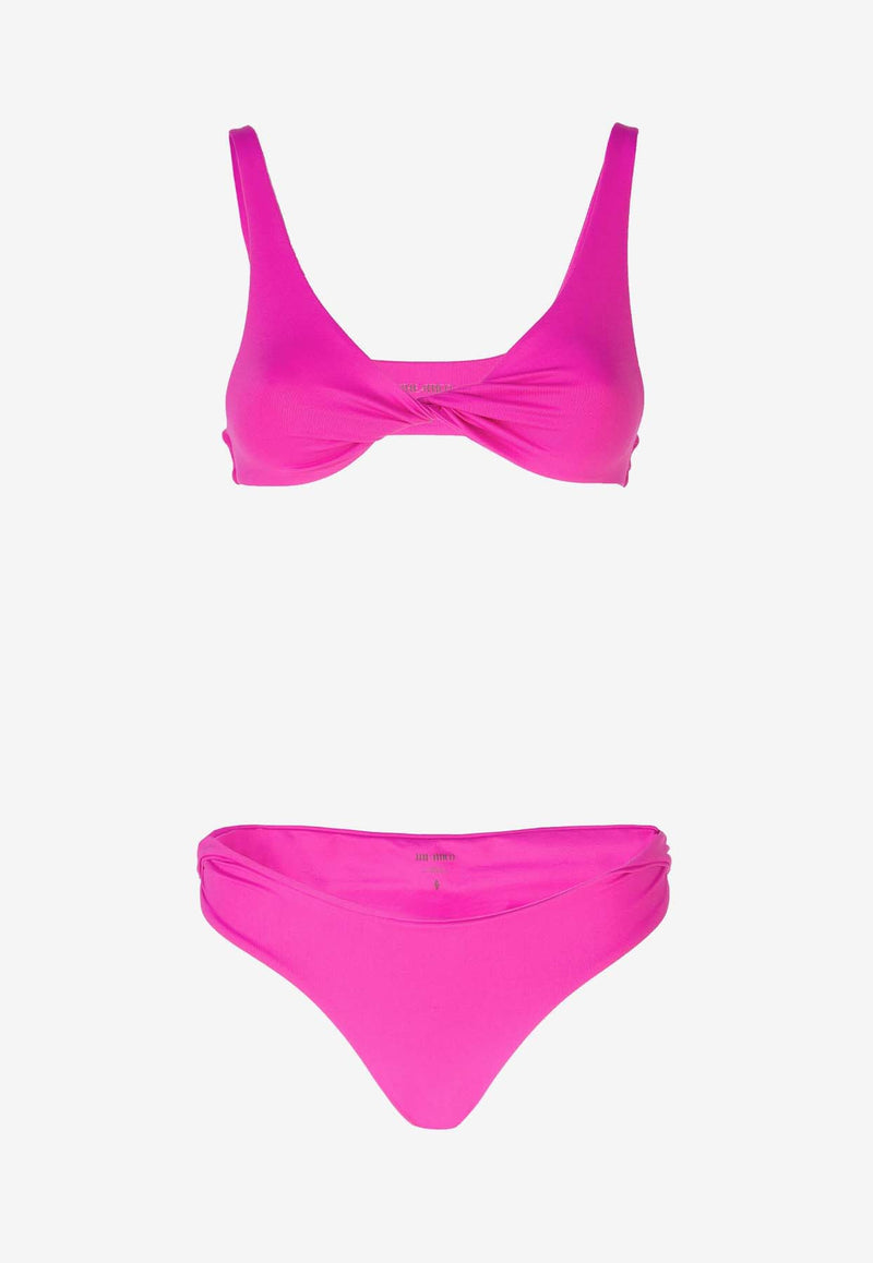 The Attico Twisted Logo Bikini Fuchsia 243WBB98_PA15_008