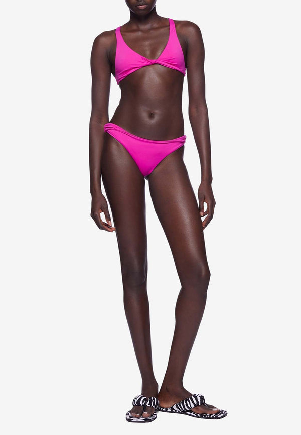 The Attico Twisted Logo Bikini Fuchsia 243WBB98_PA15_008