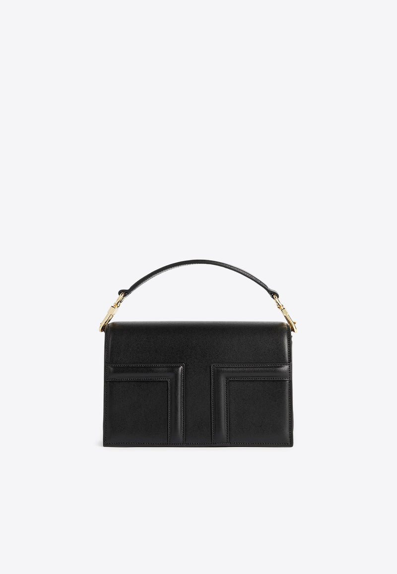 Toteme Mini T-Flap Leather Shoulder Bag Black 244-WAL0049-LE0025BLACK