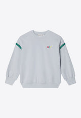 Mini Rodini Boys ABC Chenille Crewneck Sweatshirt Gray 2472011697CO/P_MIRO-GR