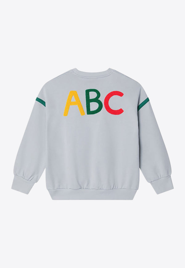 Mini Rodini Boys ABC Chenille Crewneck Sweatshirt Gray 2472011697CO/P_MIRO-GR