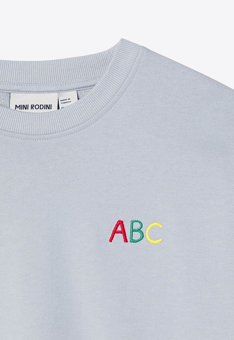 Mini Rodini Boys ABC Chenille Crewneck Sweatshirt Gray 2472011697CO/P_MIRO-GR