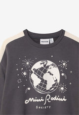 Mini Rodini Boys Society Printed Sweatshirt Gray 2472011997CO/P_MIRO-GR