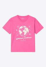 Mini Rodini Girls Society Printed T-shirt Pink 2472012028CO/P_MIRO-PI