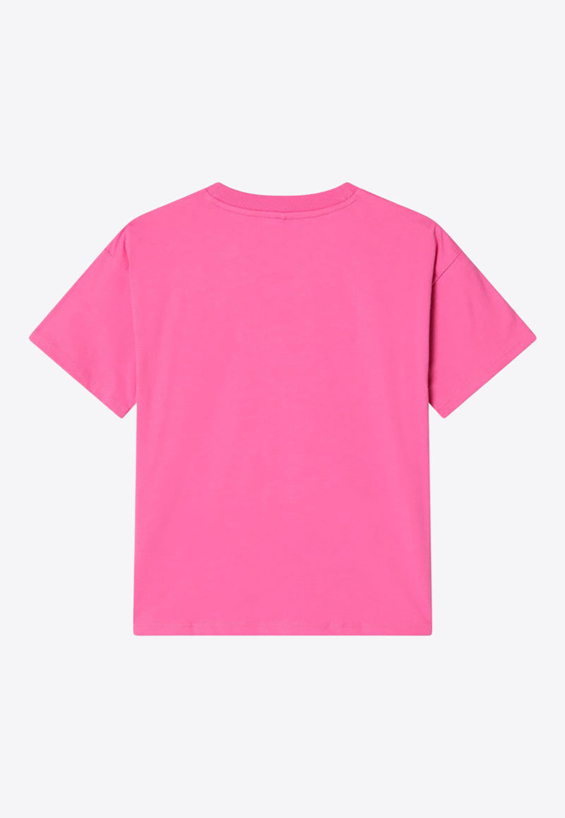 Mini Rodini Girls Society Printed T-shirt Pink 2472012028CO/P_MIRO-PI