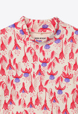 Mini Rodini Girls Floral Print Shirt Red 2472012442CO/P_MIRO-RE