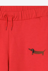 Mini Rodini Girls Dachshund Track Pants Red 2473012342CO/P_MIRO-RE