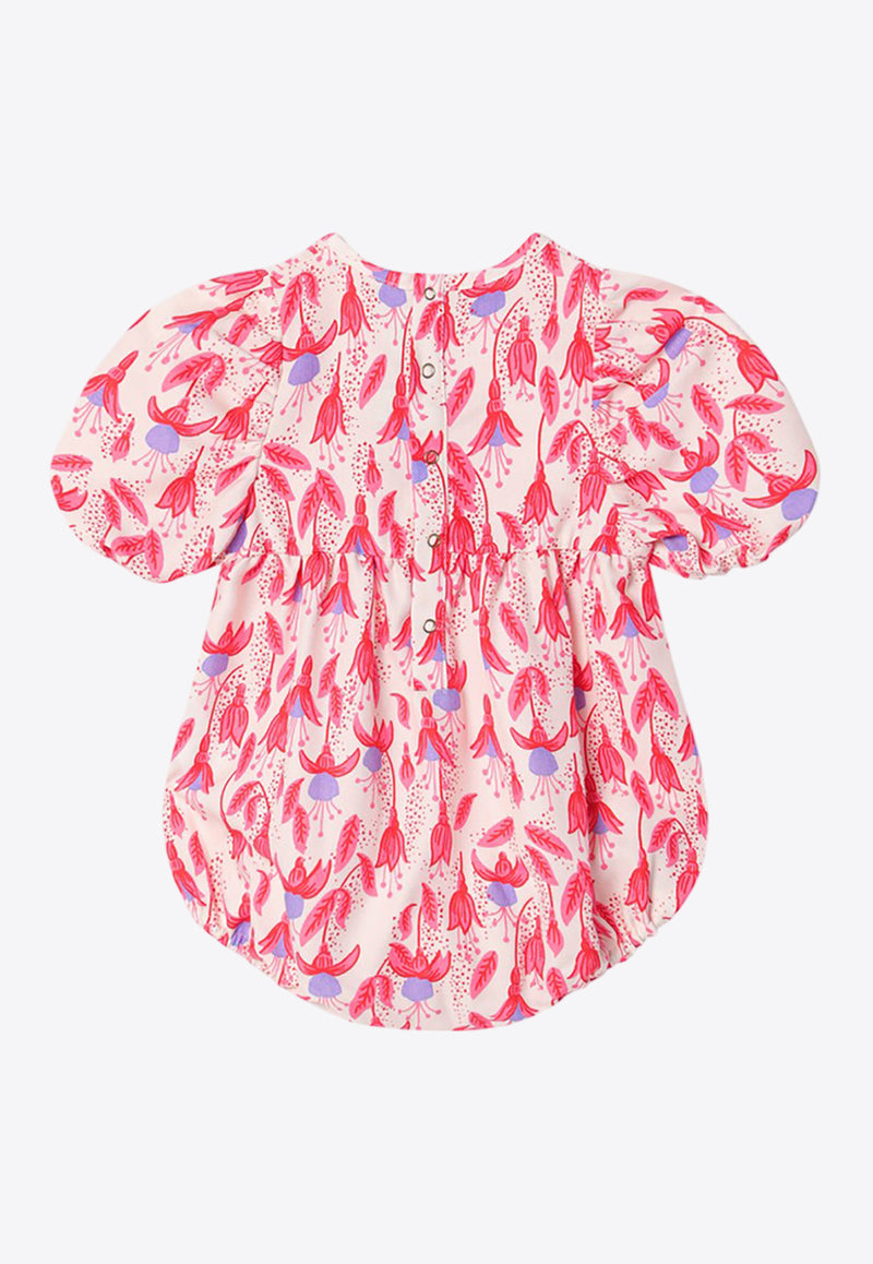 Mini Rodini Babies Floral Print Onesie Red 2474010242PL/P_MIRO-RE