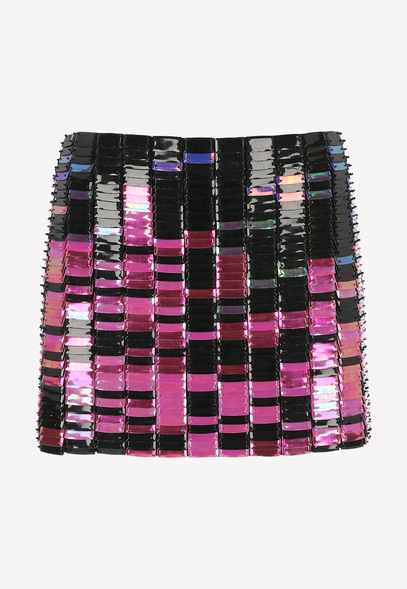 The Attico Rue Sequined Mini Skirt Black 247WCS87_H111_790