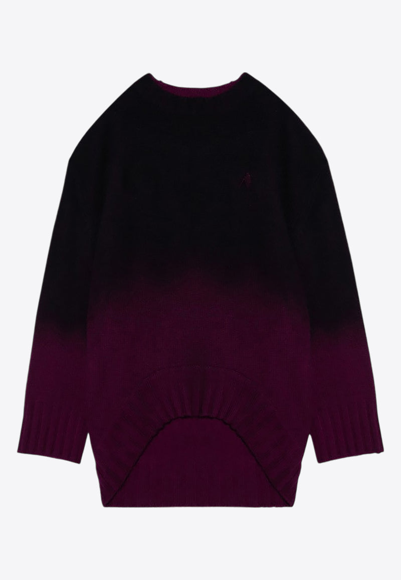 The Attico Oversized Ombre Sweater Dress Purple 248WCA360KW046/P_ATTIC-783