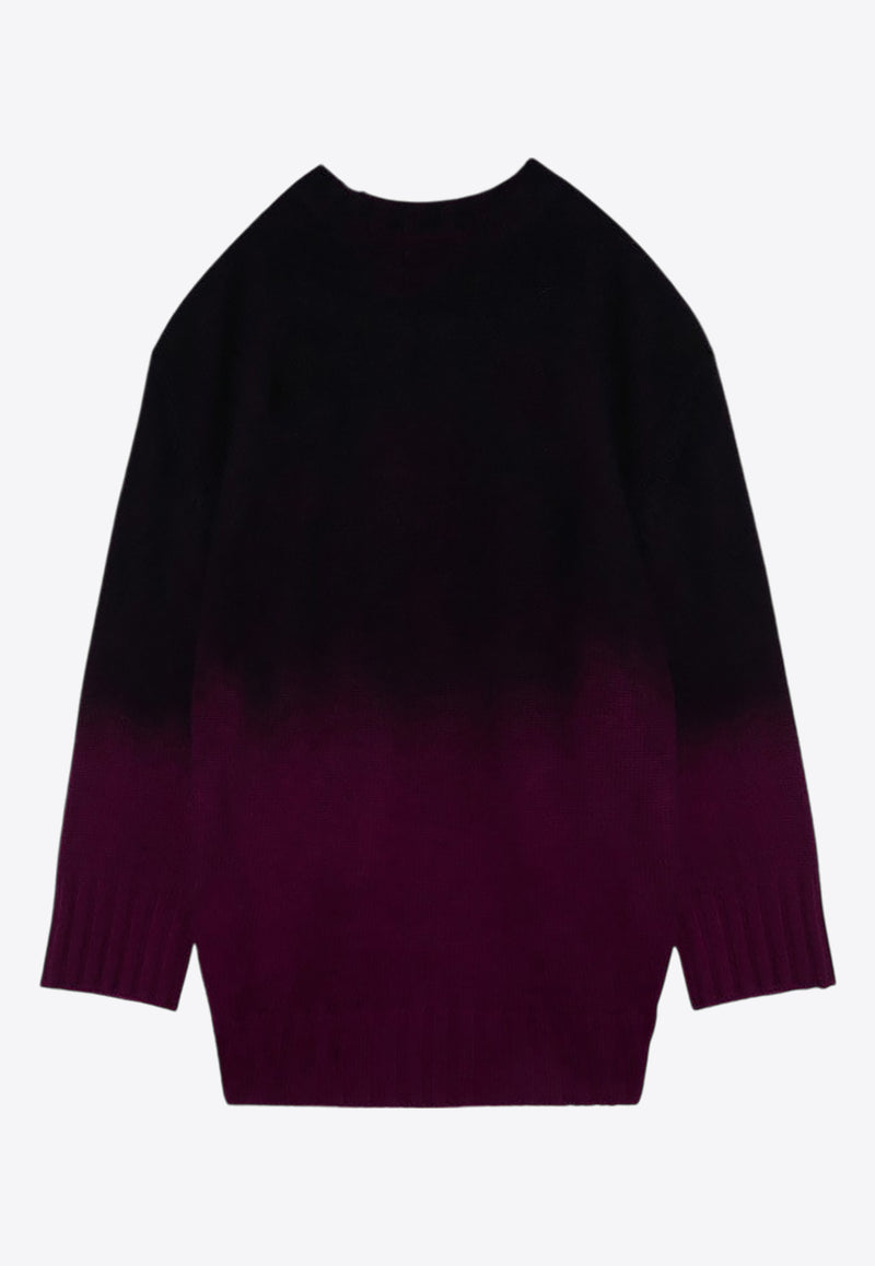 The Attico Oversized Ombre Sweater Dress Purple 248WCA360KW046/P_ATTIC-783