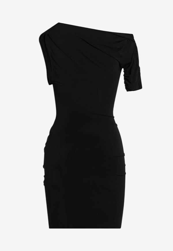 Jacquemus Asymmetric Draped Mini Dress Black 24E241DR1432381/Q_JACQM-990