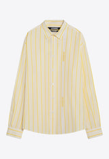 Jacquemus The Simon Striped Shirt Yellow 24E246SH0011691/Q_JACQM-2CB