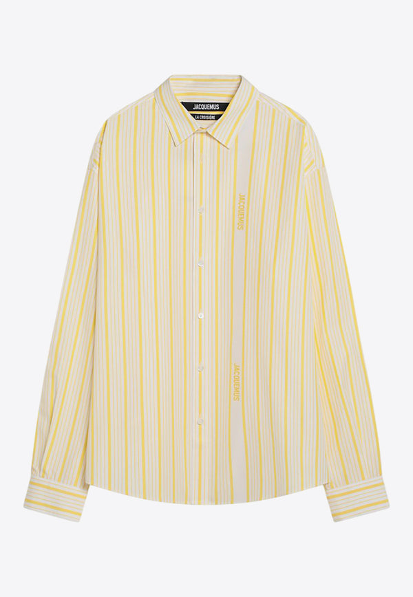 Jacquemus The Simon Striped Shirt Yellow 24E246SH0011691/Q_JACQM-2CB