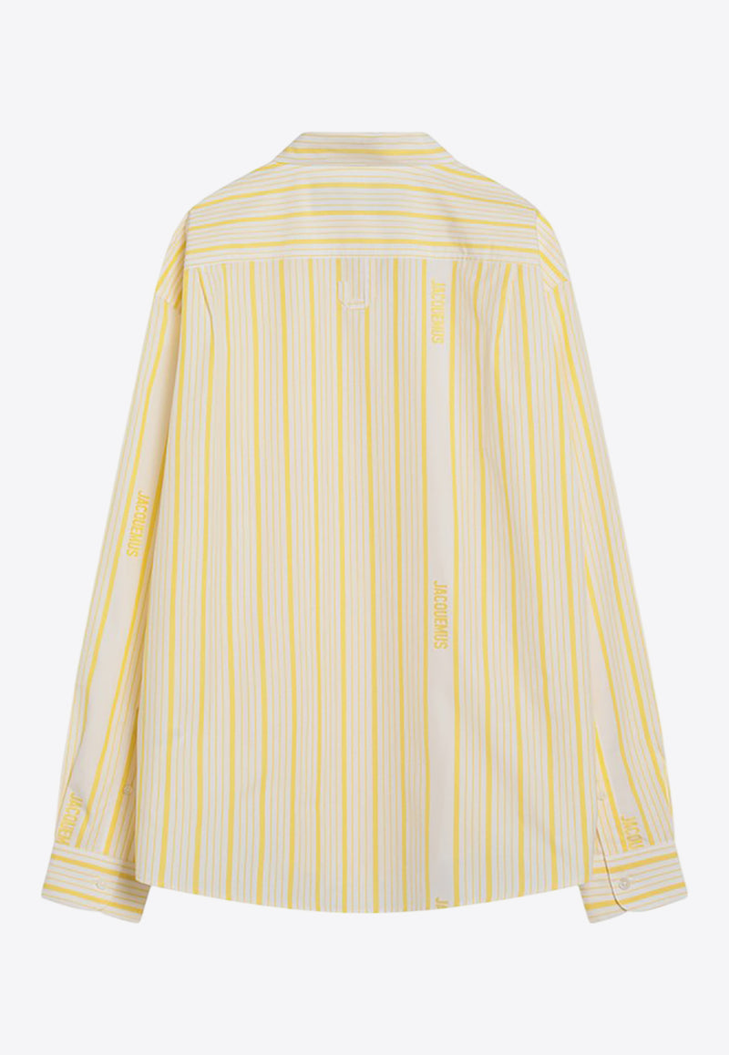 Jacquemus The Simon Striped Shirt Yellow 24E246SH0011691/Q_JACQM-2CB