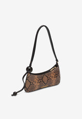 Jacquemus Le Bisou Perle Python-Embossed Shoulder Bag Brown 24H231BA0573198/P_JACQM-810