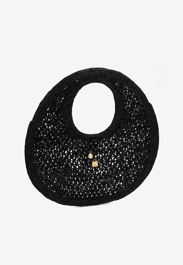 Jacquemus The Spiaggia Raffia Hobo Bag Black 24H243BA3873219/P_JACQM-990