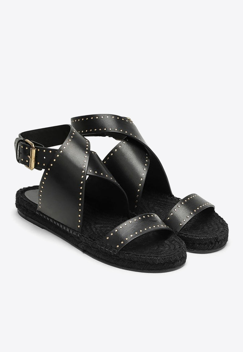 Isabel Marant Studded Round-Toe Sandals 24PEP0003FAB1C01S/O_ISAMA-01BK