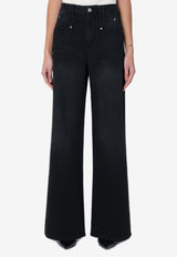 Isabel Marant Lemony Wide-Leg Jeans  Black 24PPA0052FAB1H06I/Q_ISAMA-01BK