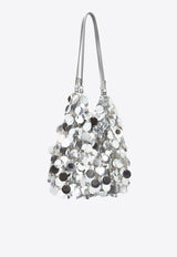 Paco Rabanne Large Sparkle Discs Shoulder Bag Silver 24PSS0433_PLX128_P040