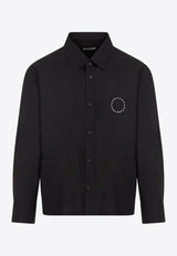 Circle Embroidered Long-Sleeved Shirt