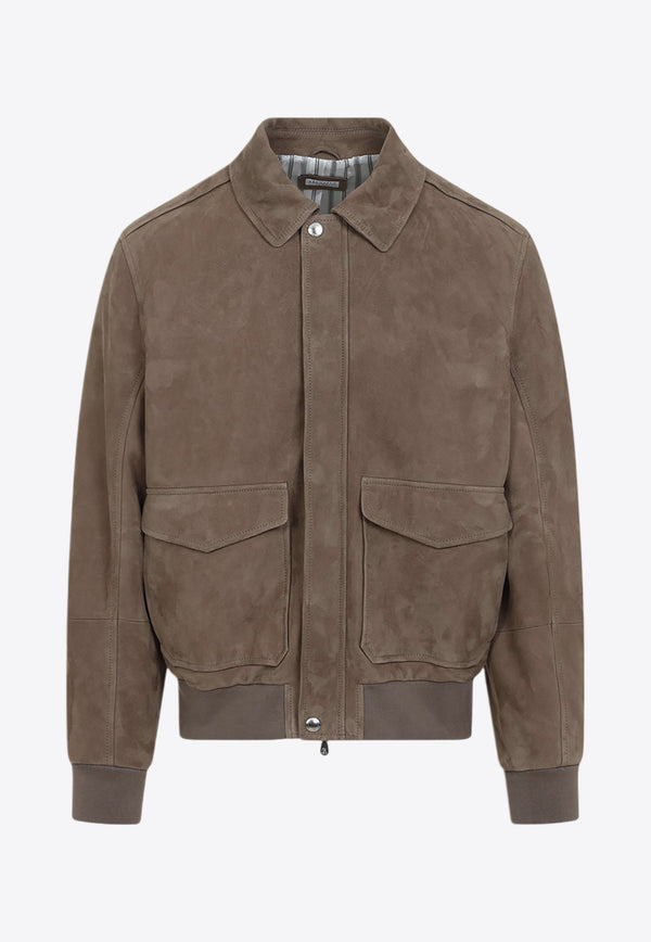 Leather Bomber Jacket