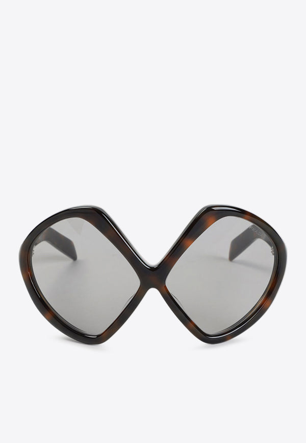 Polygon-Shaped Acetate Sunglasses