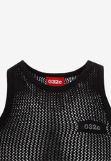 Logo-Patch Fishnet Tank Top